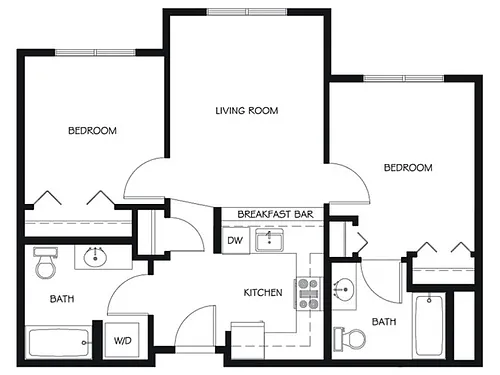 Floor plan 2x2A