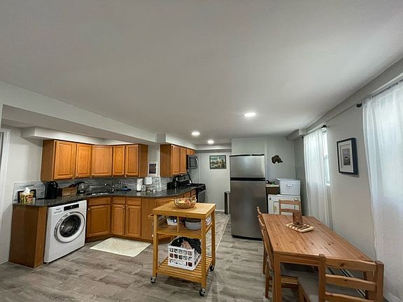 open kitchen and dining area