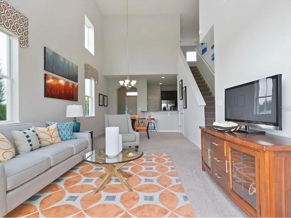 Model living room, our unit has tile in this great room
