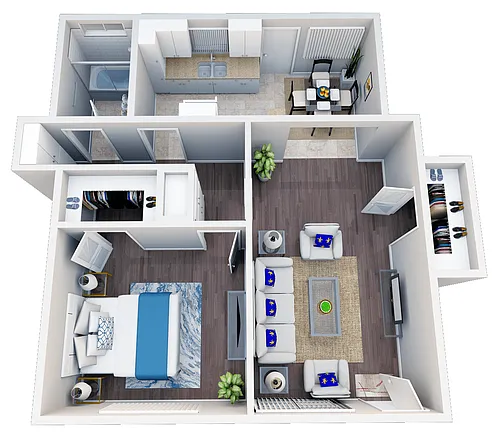 Floor plan 1 Bed 1 Bath