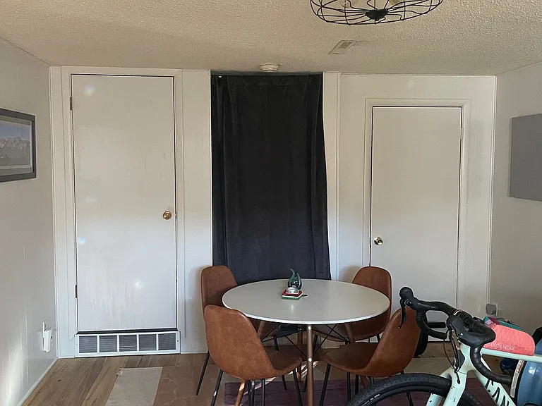 One closet accesses the crawl space.