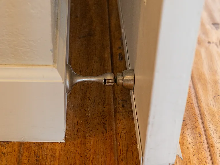 Magnetic Door Stopper holds the door while you carry your groceries or need additional assistance to enter the home.