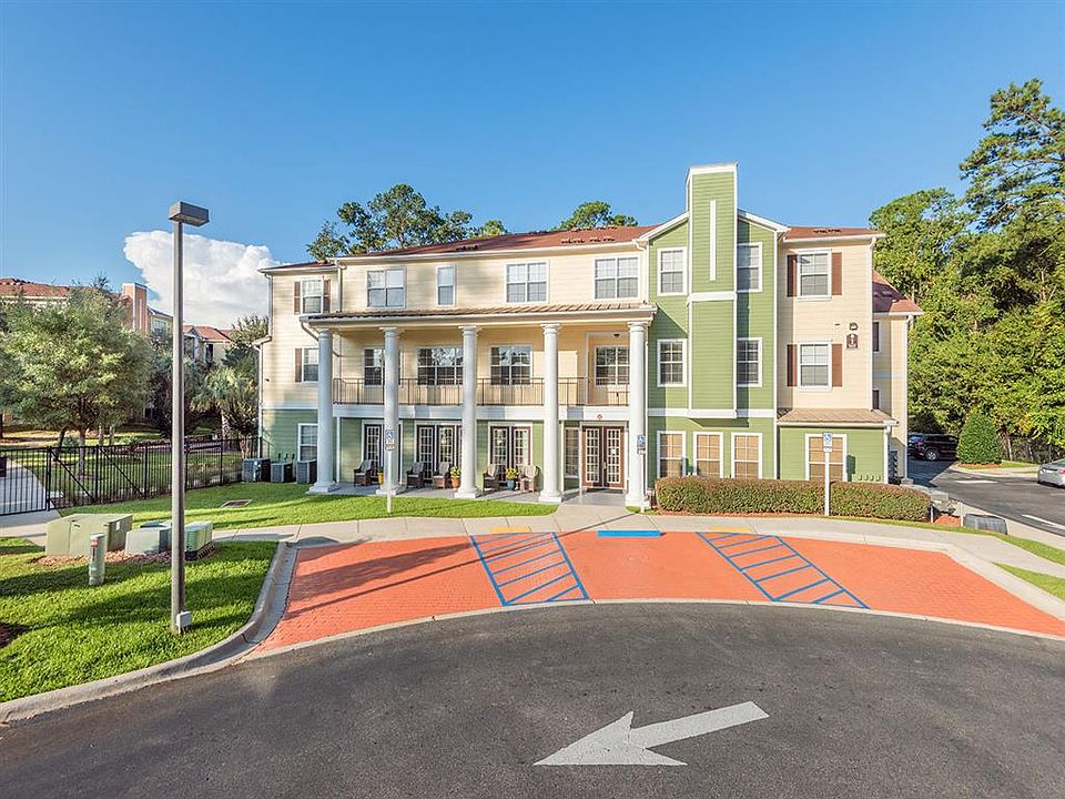 Outside the leasing center and resident clubhouse