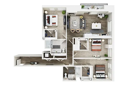 Floor plan 3 BED - A