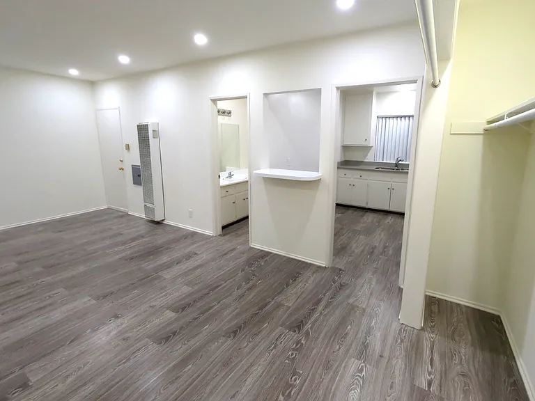 kitchen and bathroom entrance