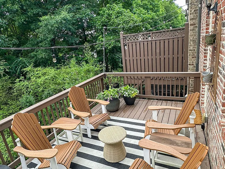 Deck accessed from family room