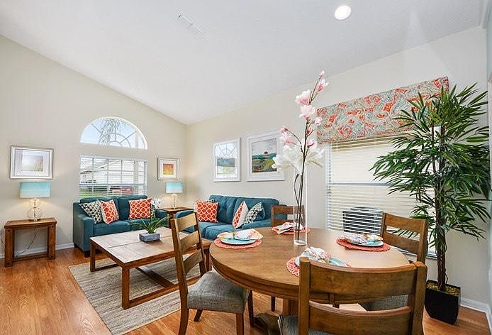 Beautiful living room in the front of the home