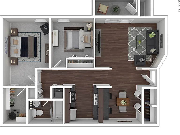 Elm: Beds - 2: Baths - 1: SqFt Range - 856 to 856