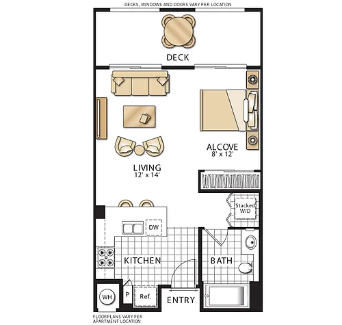 Floor plan Milano - Studios
