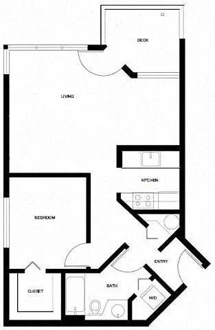 Floor plan 1x1 Large