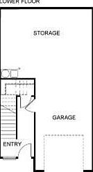 First floor with entry, garage, and storage