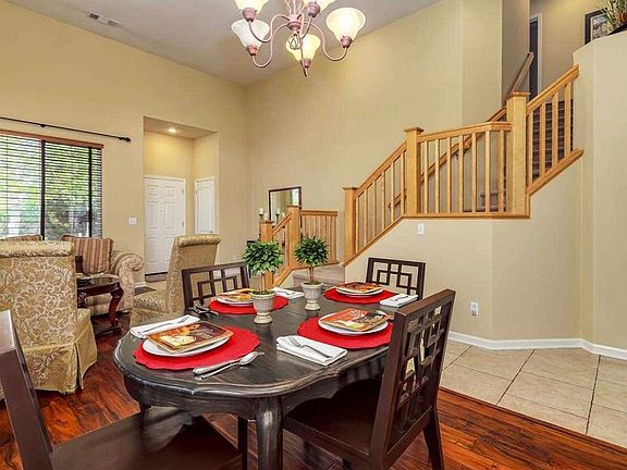 Living room view and stairs to second level