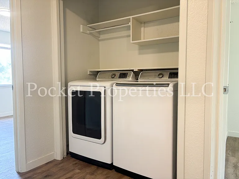 Upstairs washer and dryer included