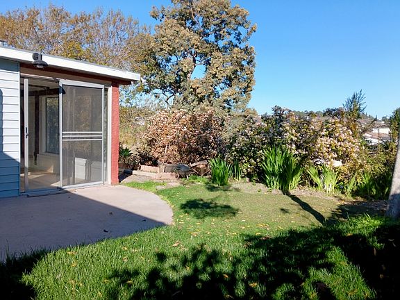 Backyard overlooking canyon