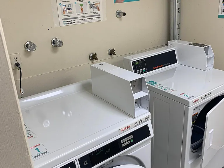 app based laundry and large storage included