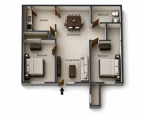Floor plan 2 Bedroom