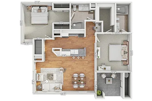 Floor plan 2B2