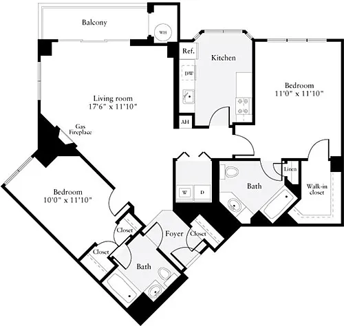 Floor plan 2 Bedrooms C