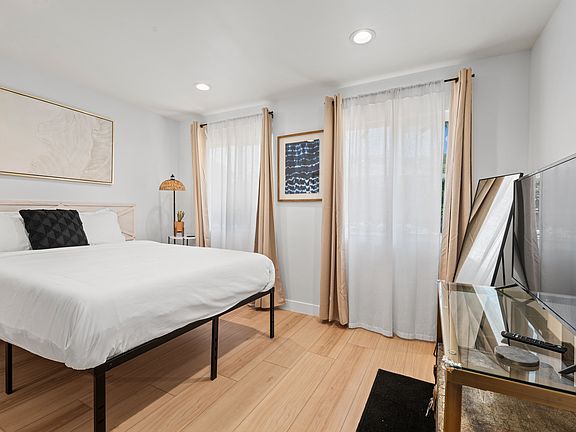 Master bedroom has attached bathroom.