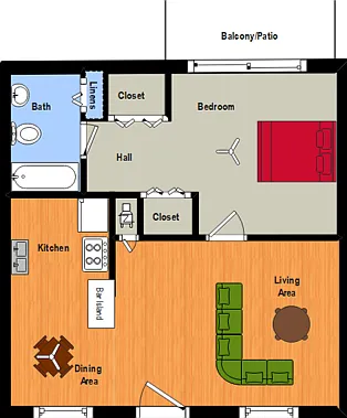 1 BR Luxe Floor Plan 1 BR Luxe Floor Plan