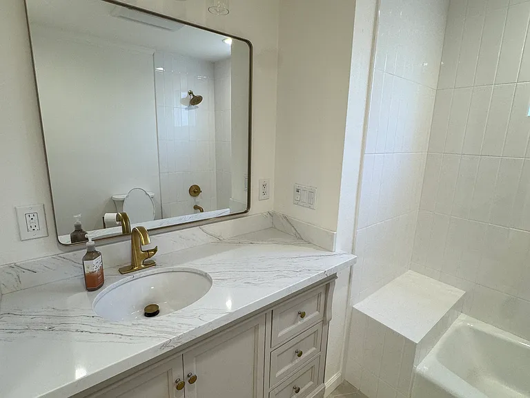 Remodeled hall bathroom.