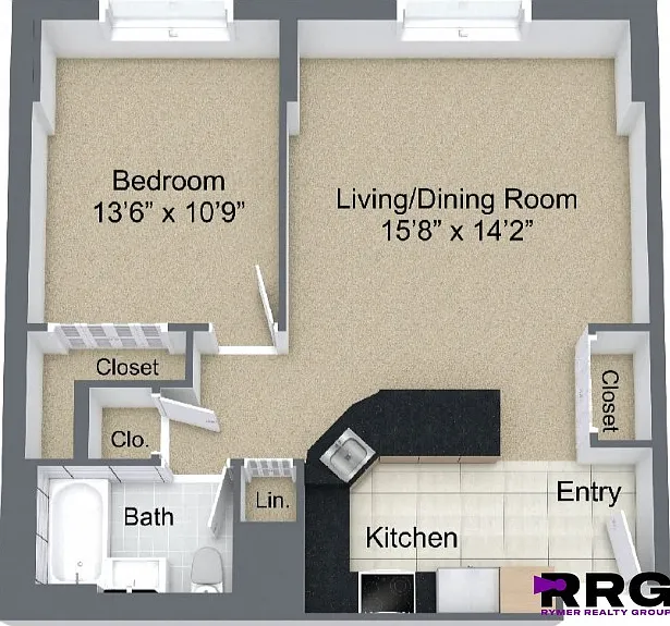 1 bed, 1.0 bath, 850 sqft, $2,360 — Photo 4
