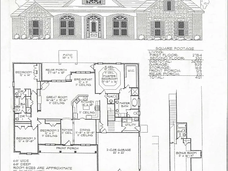 General Blueprint with all dimensions