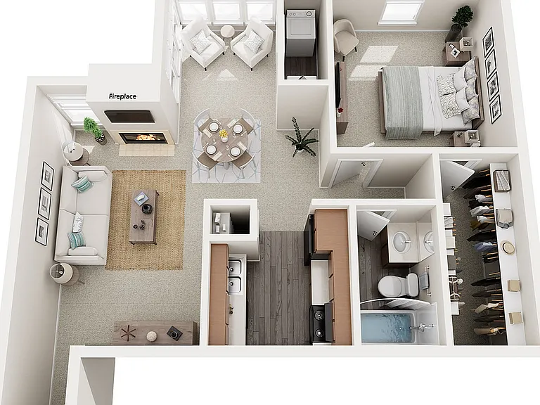 One Bedroom with Sunroom, 800 sqft. One Bedroom with Sunroom, 800 sqft.