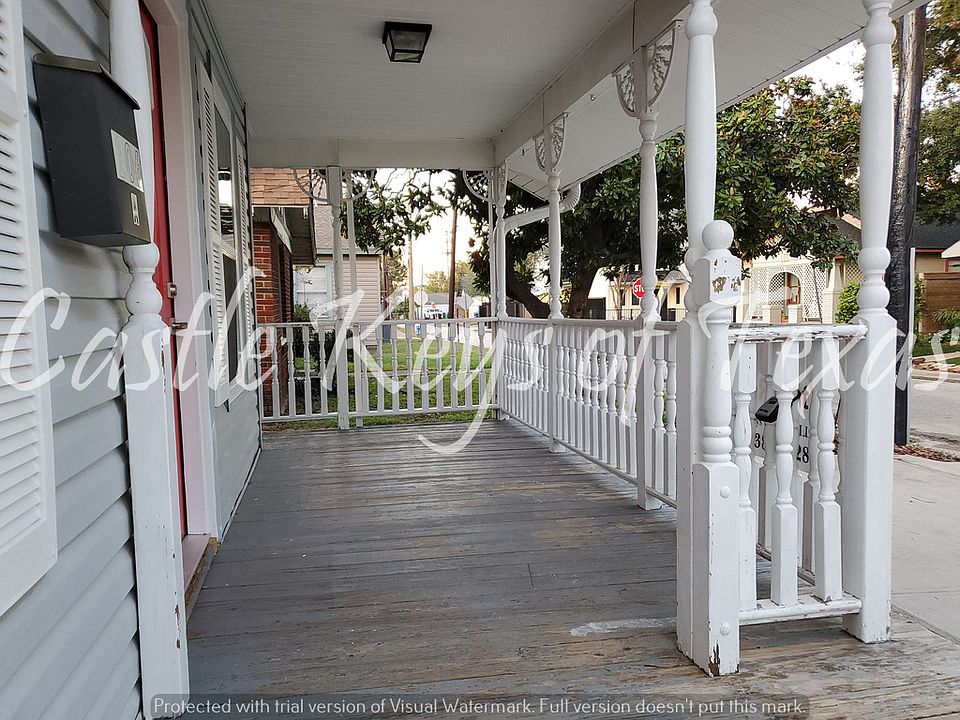 Large front porch allows plenty of room for plants and/or outdoor furniture.