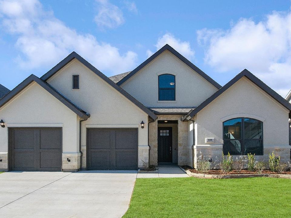 Modern stucco and stone exterior