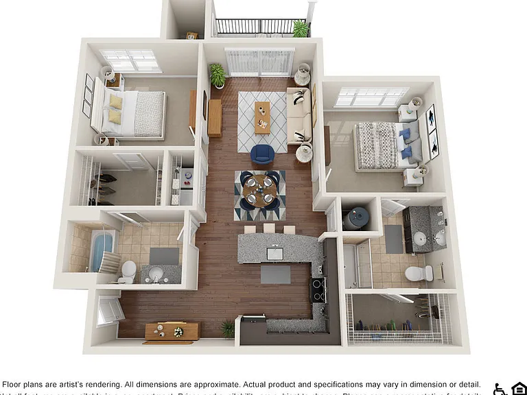 B3 floor plan Parkside Place Apartments