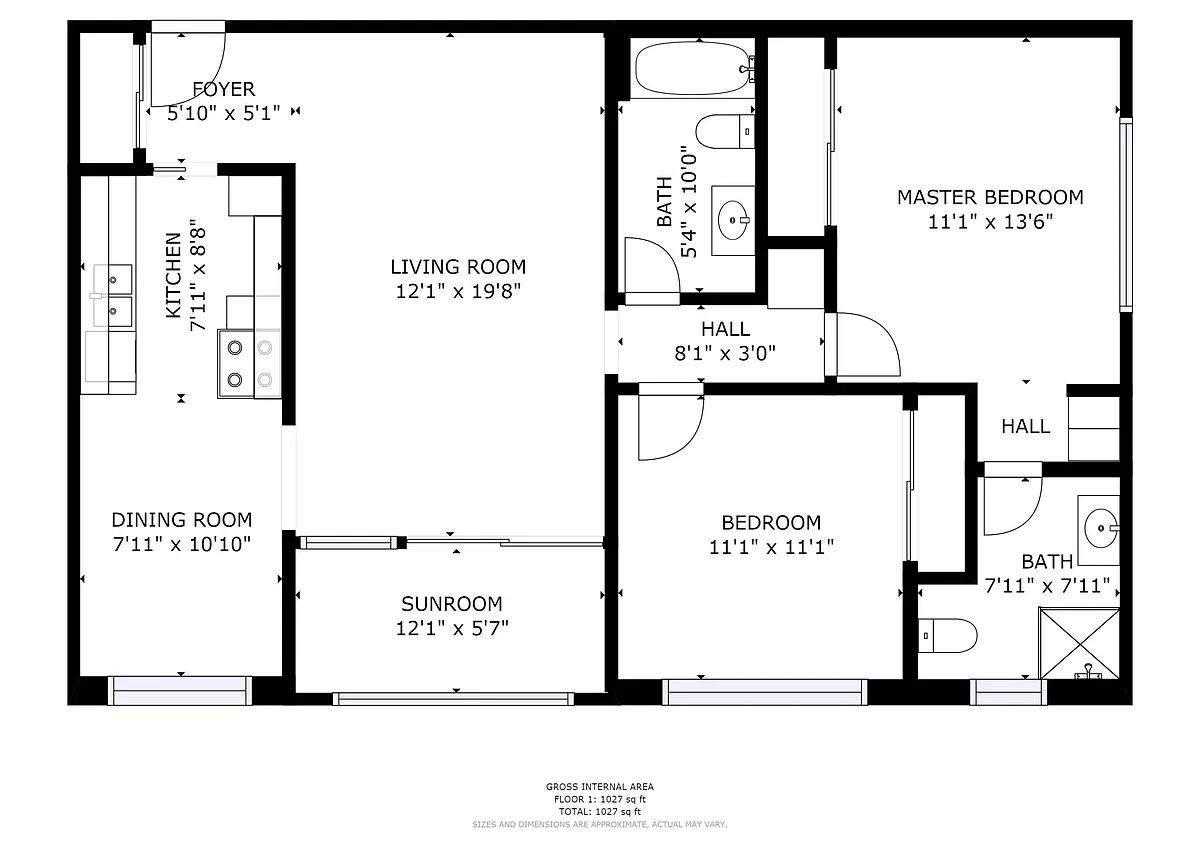 Floor plan Two Bedroom