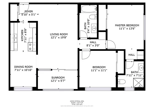 Floor plan Two Bedroom