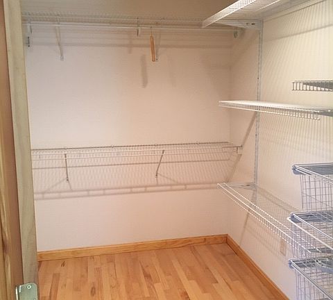 Master bedrom walk in closet