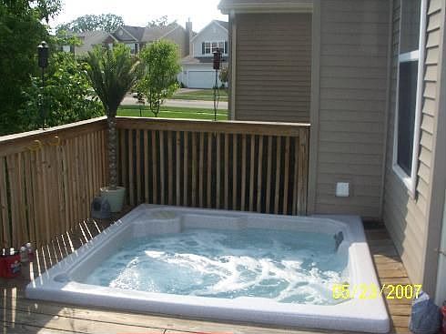 6-8 person Hot Tub built into deck
