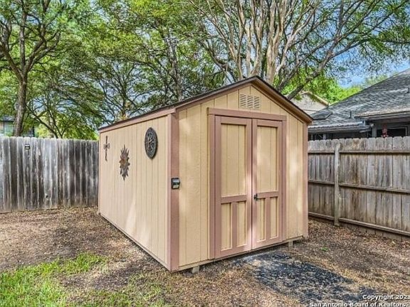 storage shed on property