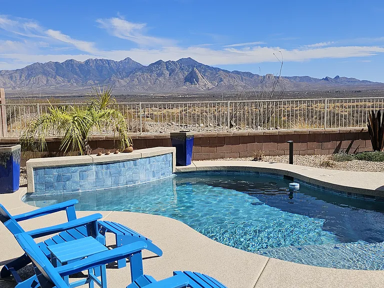 Saltwater pool.