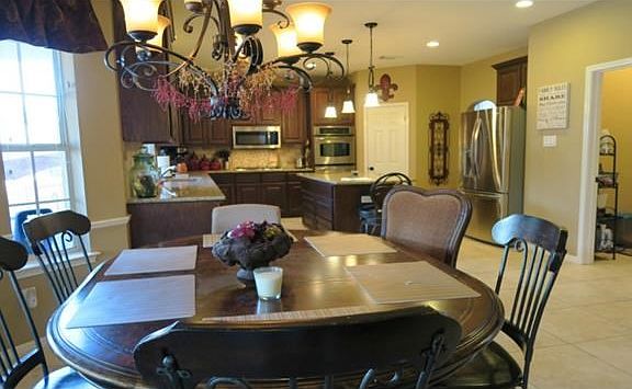 Open Breakfast Room and Kitchen