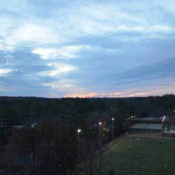 sunset views over the park