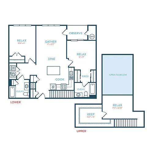 Floor plan Waypointe B1 Loft