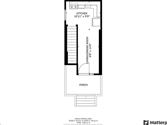 4th image of 56 Hillside Pl #3B-1BA-1155SQFT