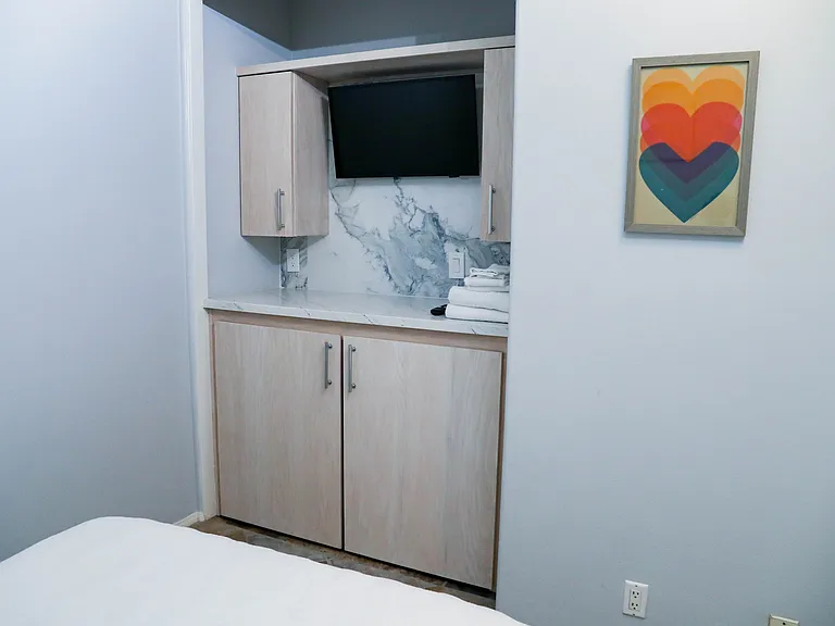 Workspace w/ TV in 3rd bedroom