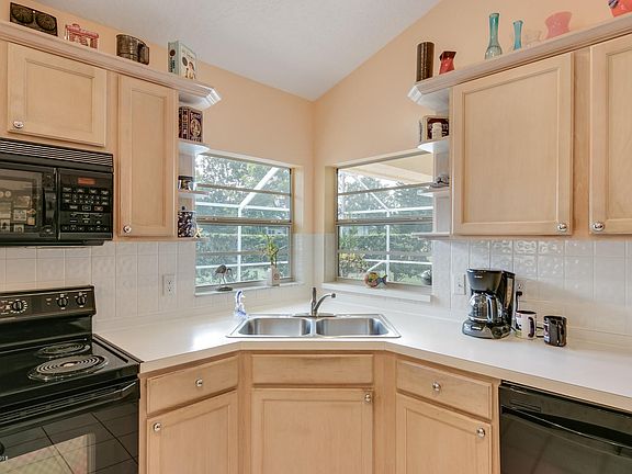 kitchen overlooking pool area
