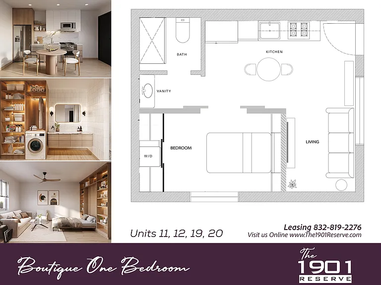 boutique 1 Bedroom floorplan