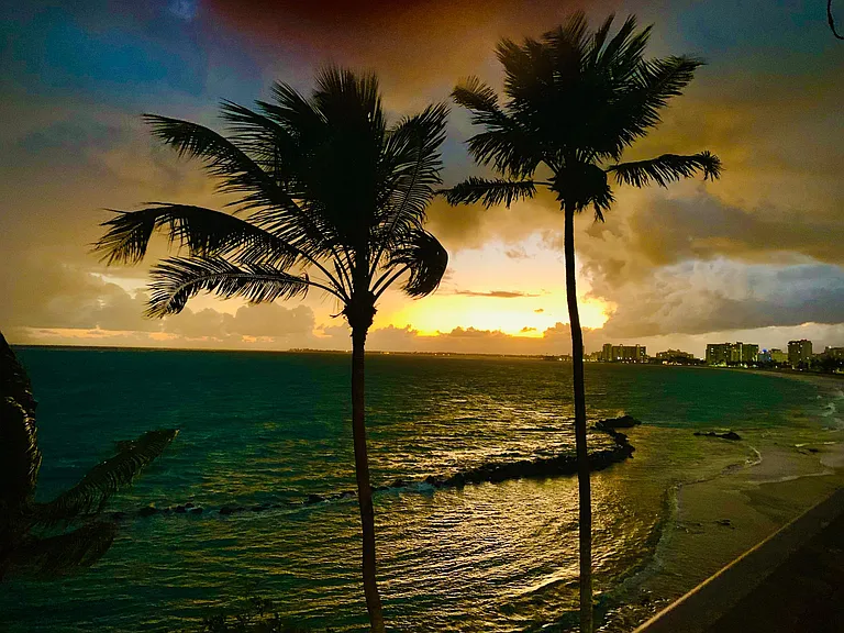 Sunrise view from apartment