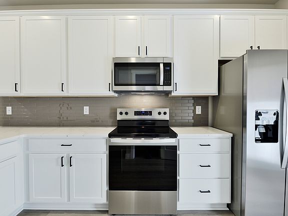 Each kitchen comes with stainless steel appliances included.