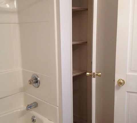 bathroom and closet