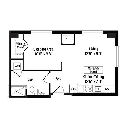 Floor plan Studio-S1
