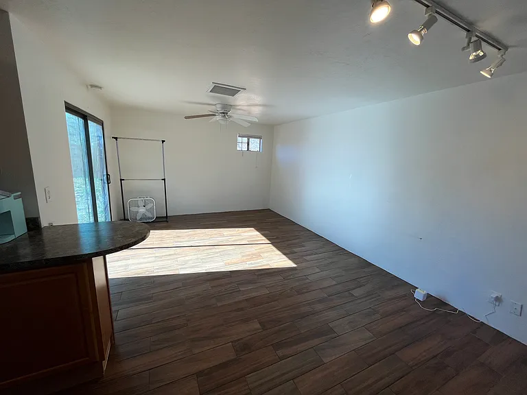 sliding glass door to private patio
