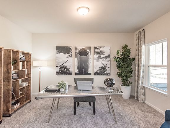 The versatile flex space makes for a great home office or study.